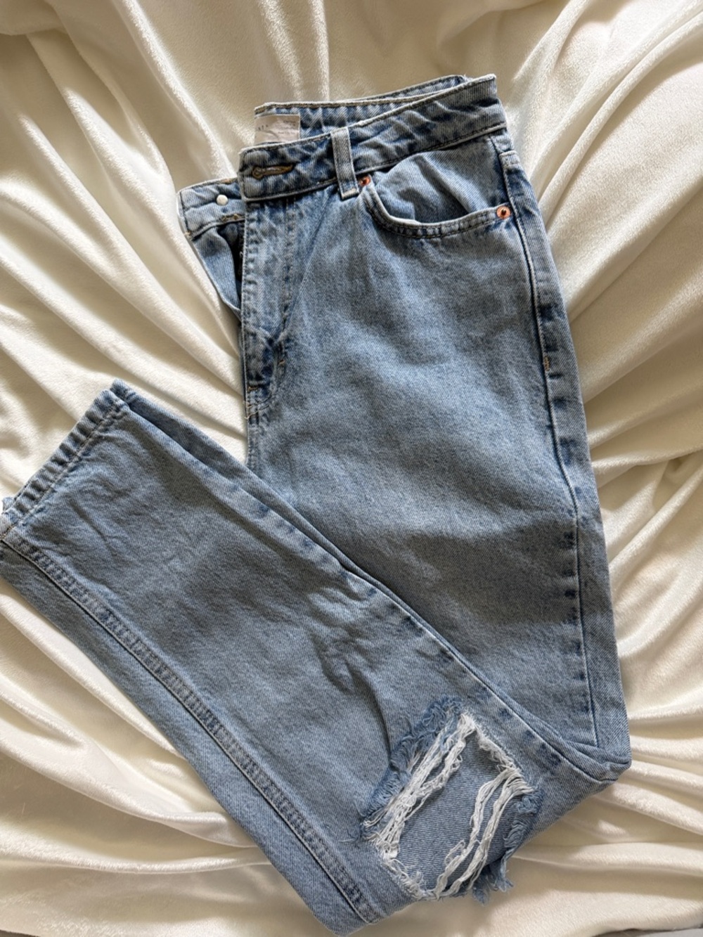 Topshop Light Blue Straight Leg Women’s Jeans